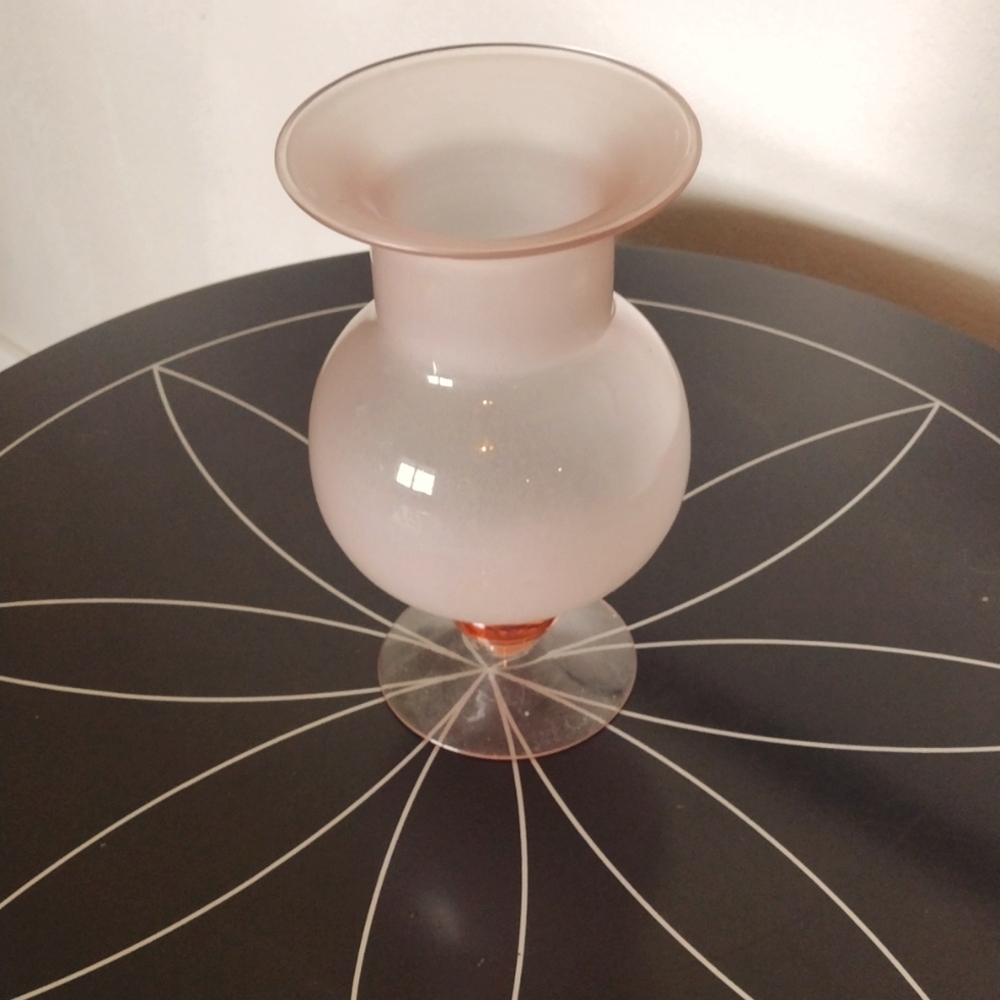 Pink frosted Vase
